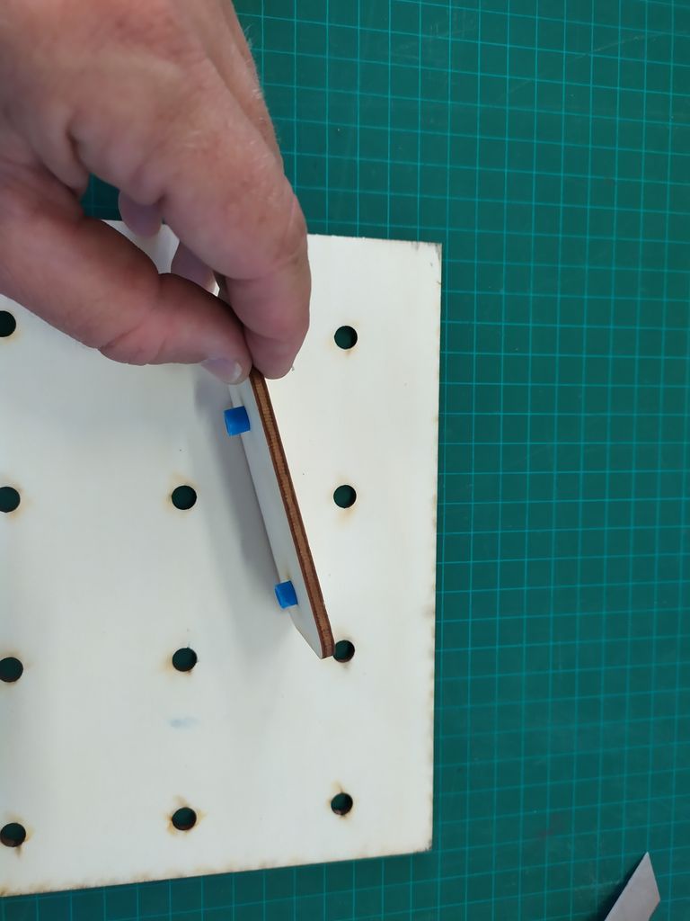 Assembly of the Tiles - Inserting the Pegs (plastic Straw):
