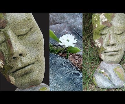 DIY Antique Concrete Heart & Face Sculpture Idea for Garden Decoration| Stone Face  Mask for Lawn.