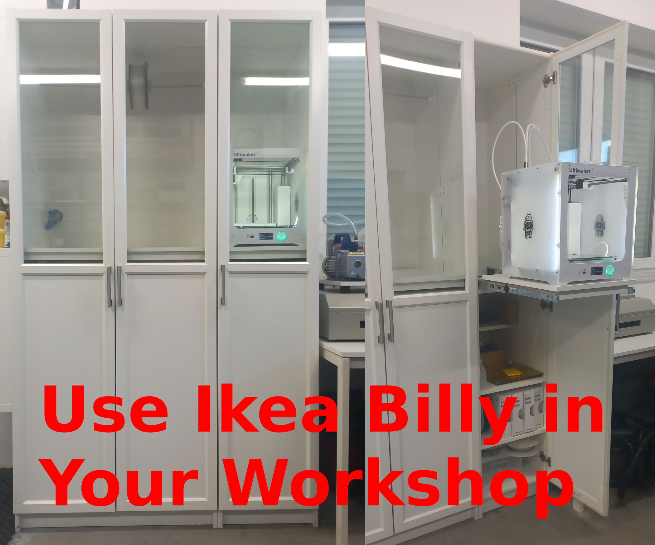 Use Ikea Billy Bookcases As a 3D Printing Cabinet : 9 Steps (with