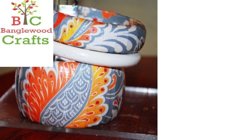 How to Decoupage a unfinished wooden bangle