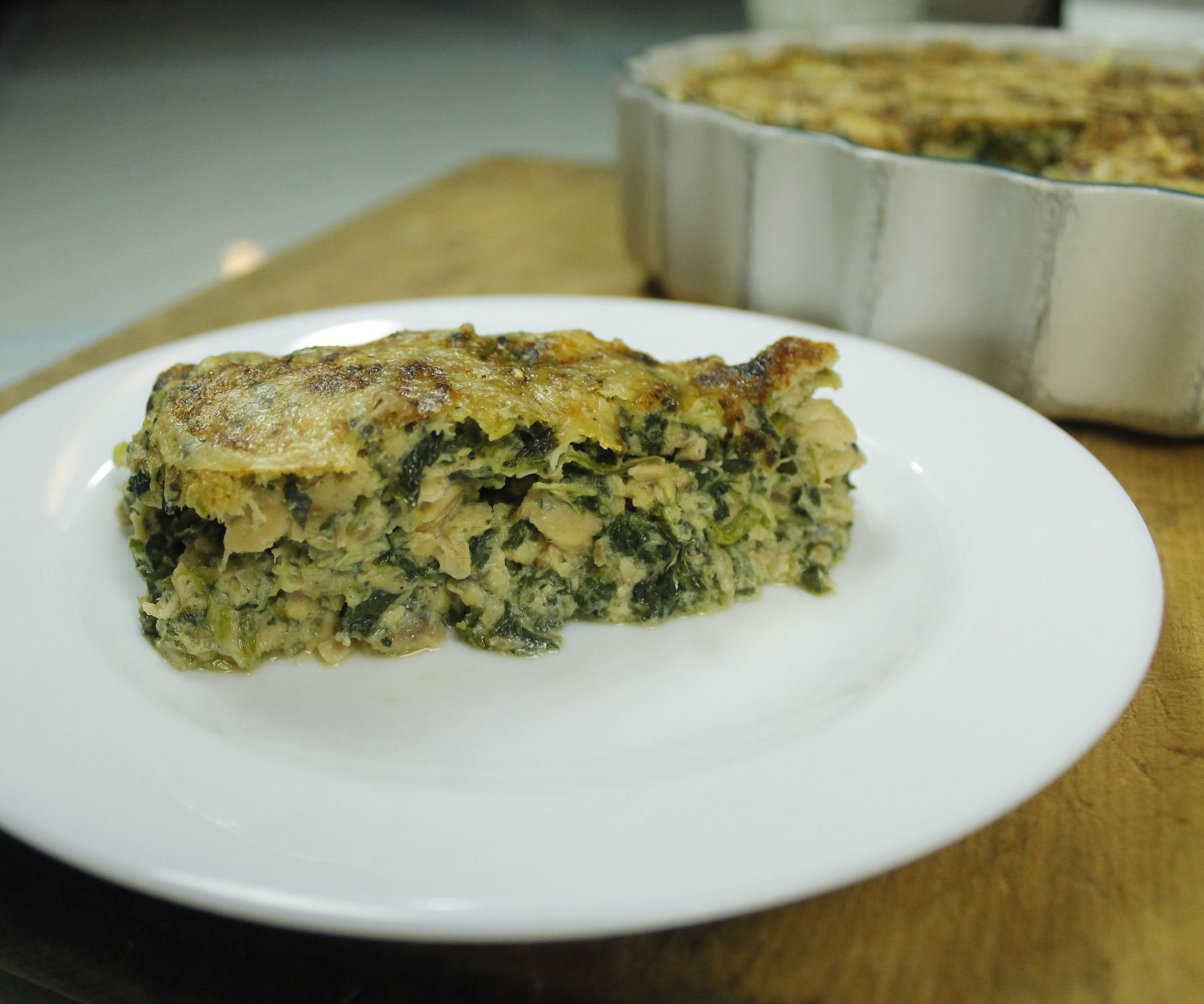 Salmon and Spinach No-fuss Souffle