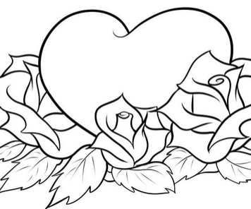 How to Draw a Heart With Roses