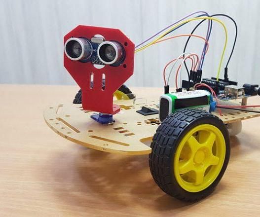 Arduino Obstacle Avoiding Robot (Tinkercad Tutorial)