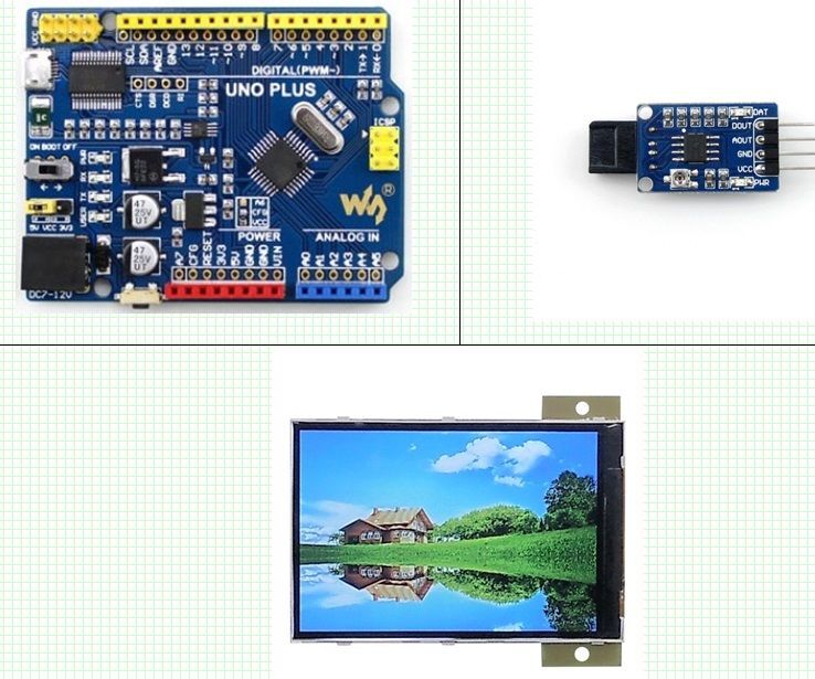 Arduino and Infra-Red (IR) Obstacle Detection / Proximity Sensing / Line Counter, With 320x480 LCD Interface