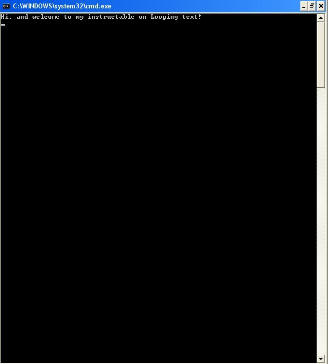 Batch Looping Text