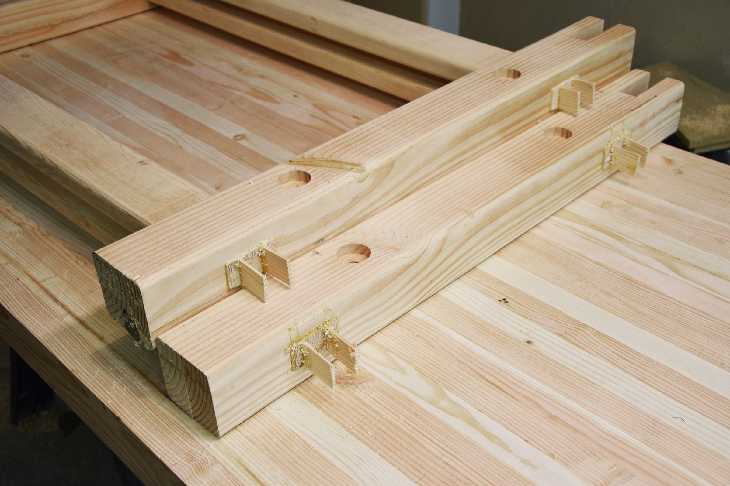 Remove Excess Wedges and Tenon