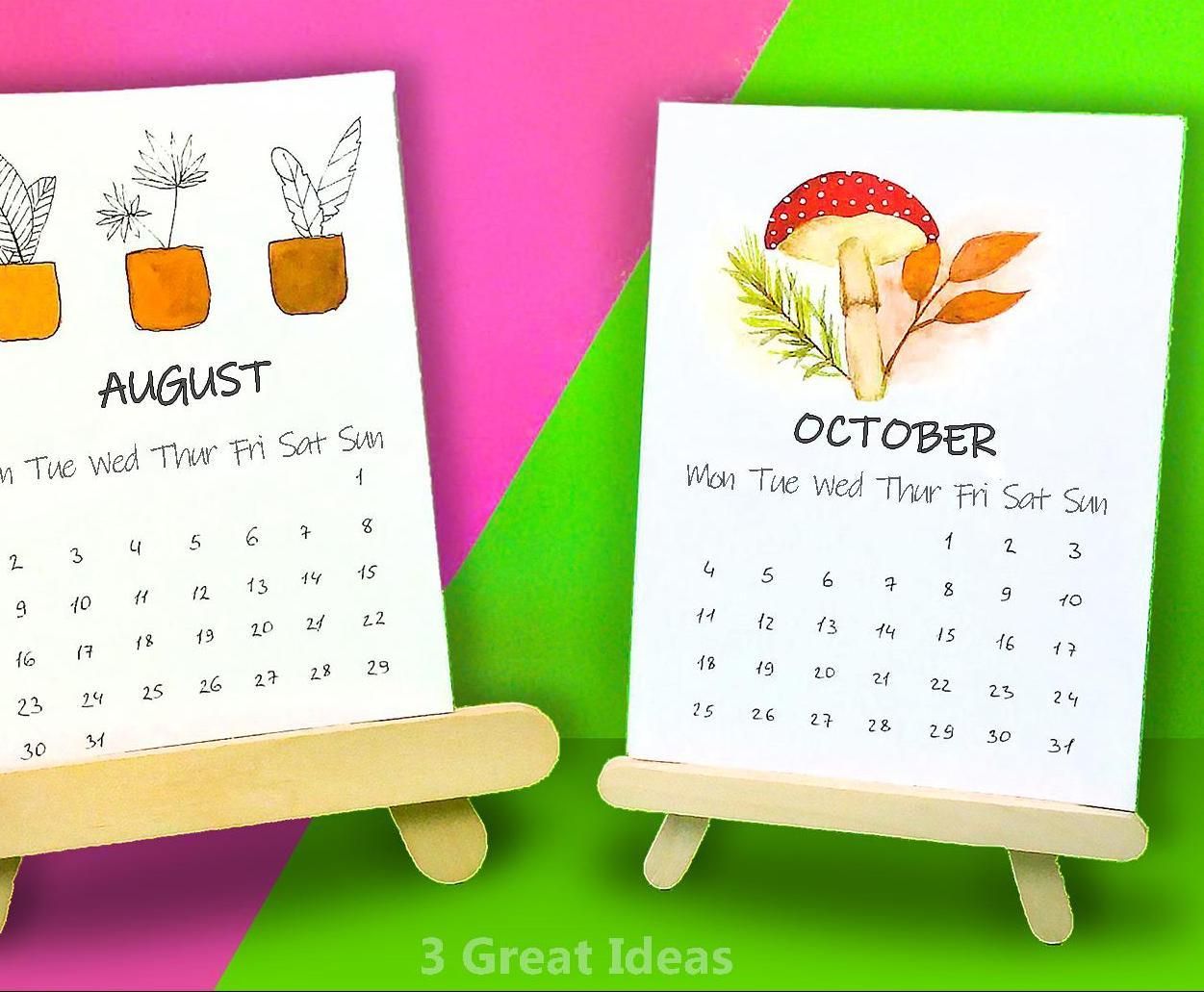 Diy Desk Calendar and Calendar Stand Making : 9 Steps - Instructables