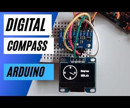 Arduino Digital Compass Using MPU9250 Magnetometer