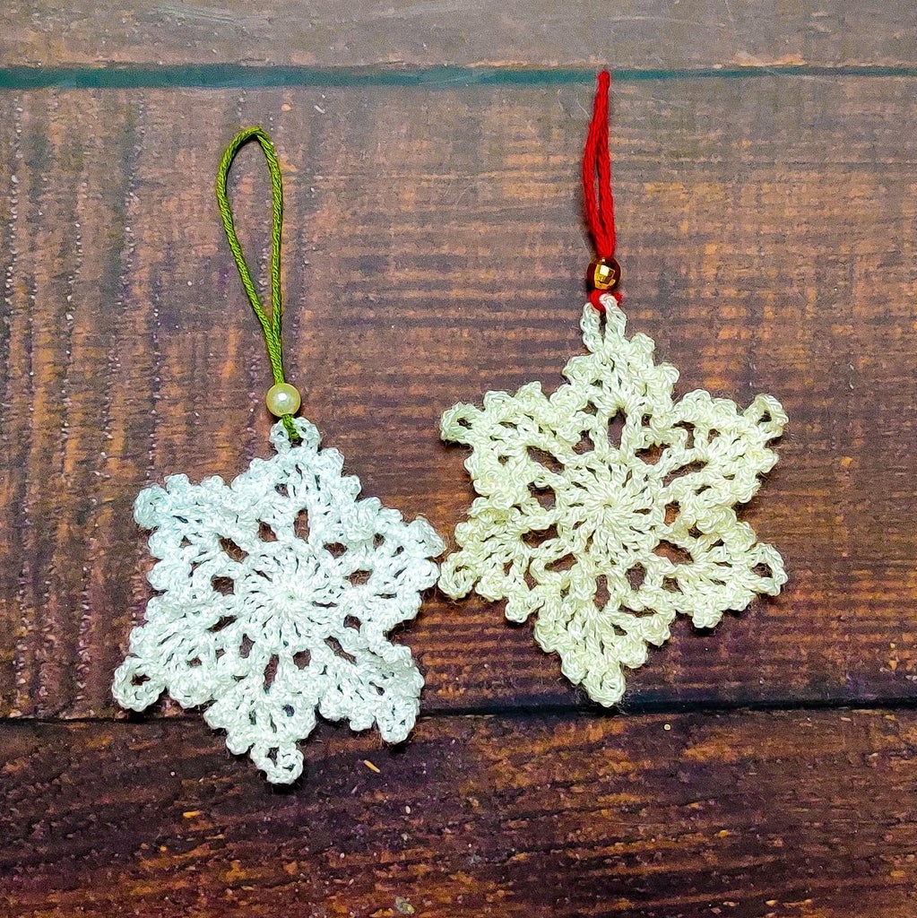 Easy Crochet Snowflake Ornament Pattern 5 Steps (with Pictures