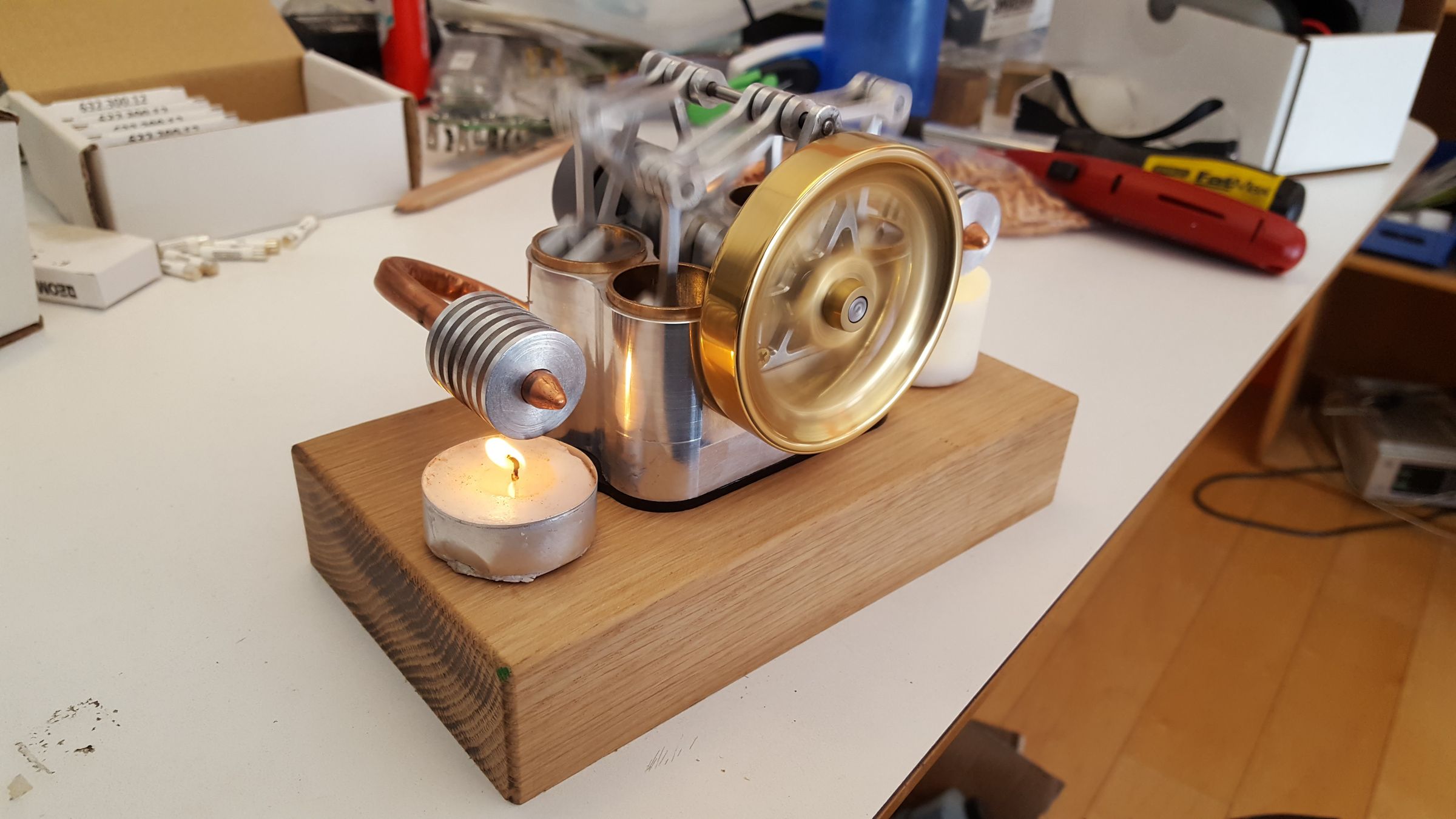 Candle Power Stirling Engine 7 Steps Instructables