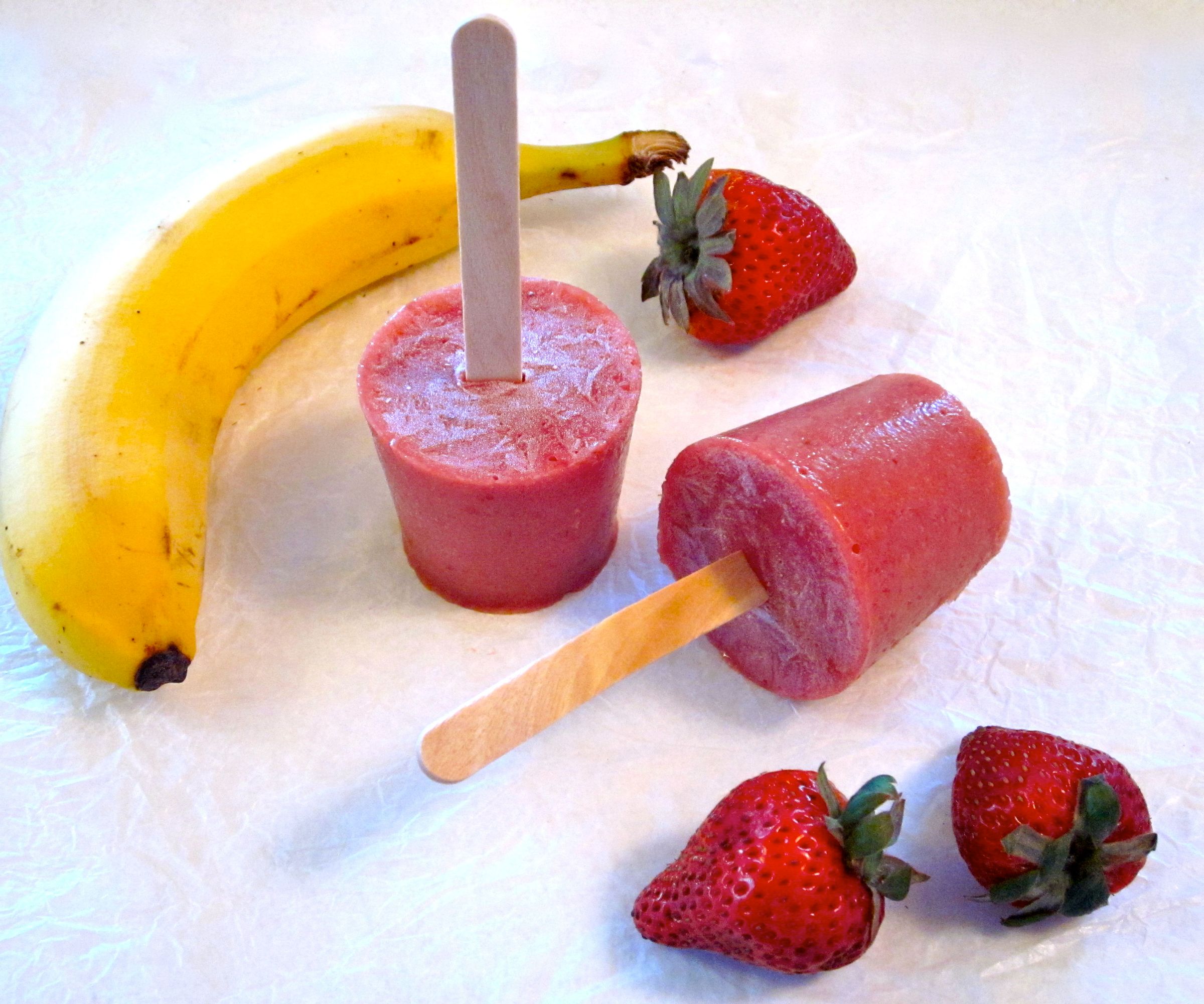 Strawberry Banana Daiquiri Popsicle