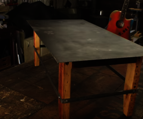 Pretty Easy Reclaimed 2X4 and Steel Top Coffee Table
