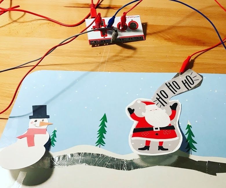 Holiday Makey Makey Door Display