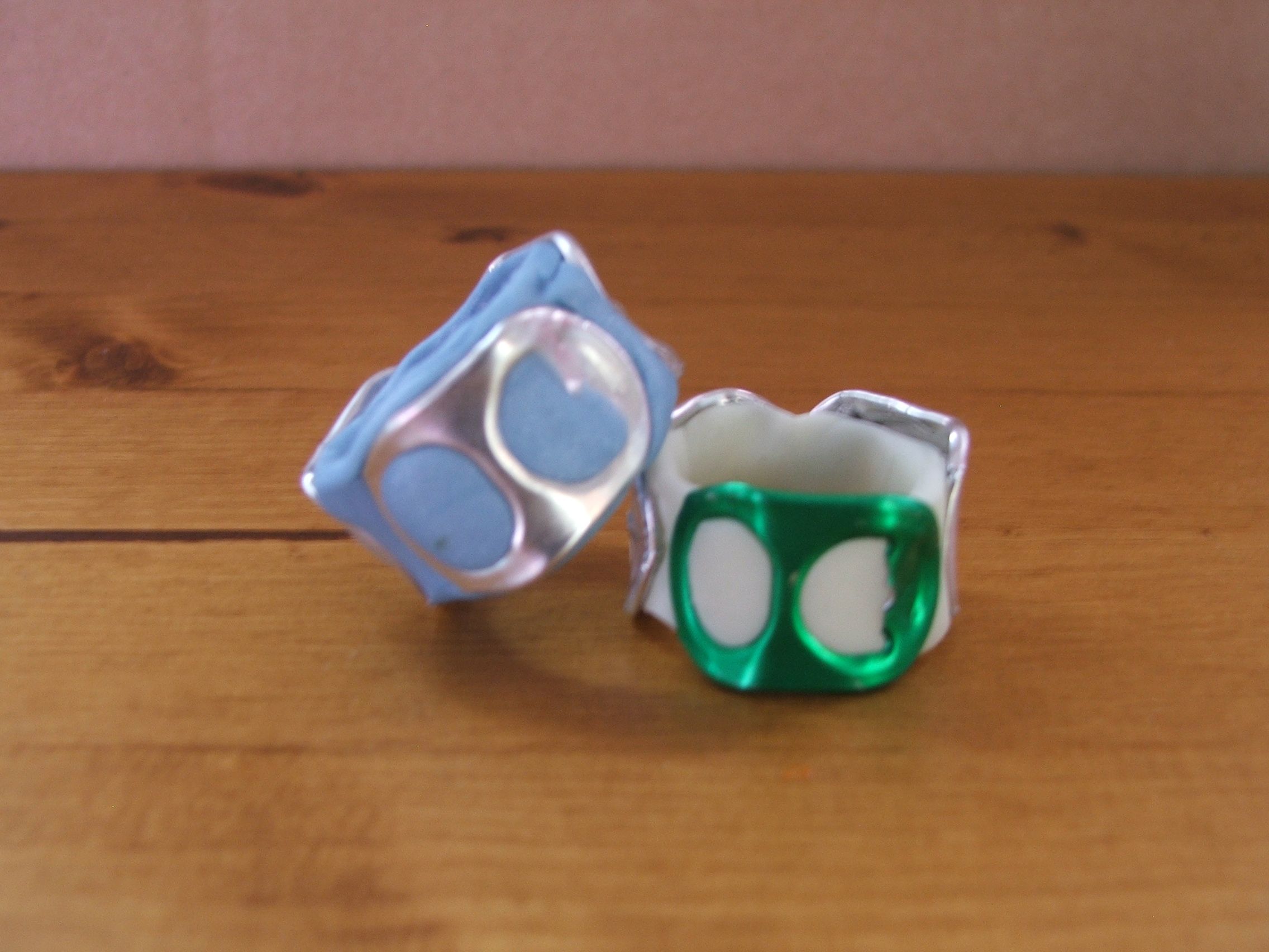 Recycled Soda Pop-tab (and clay) Ring