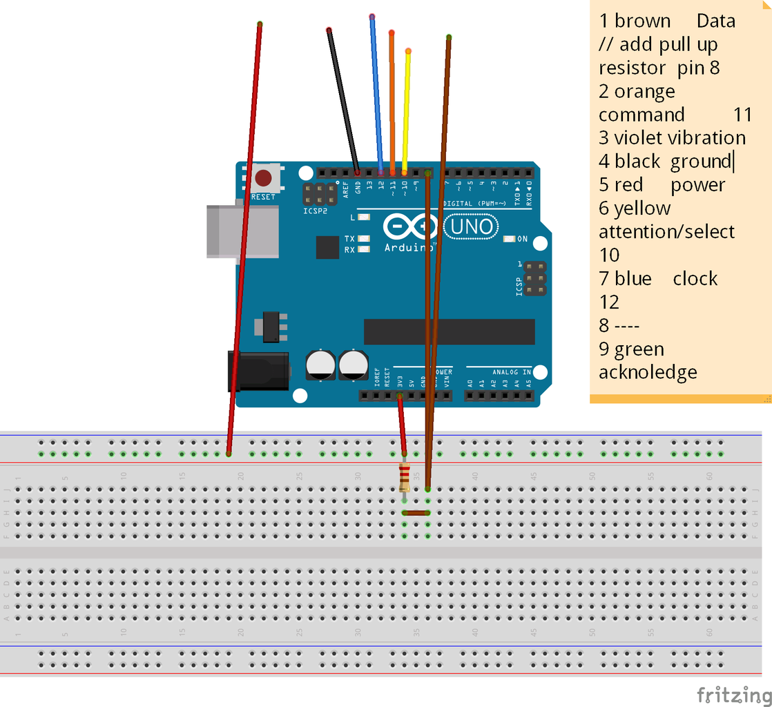 Step 1 : Wiring PS2 Controller and Arduino