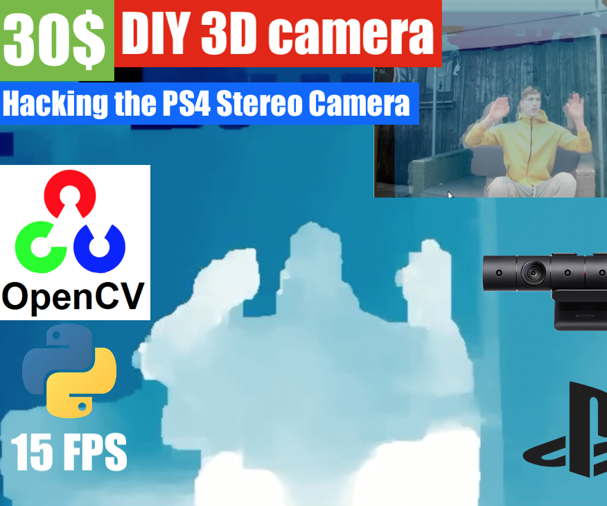 HACK PlayStation 4 Cam Into Cheap 3D Depth Camera With Stereo Vision for Python OpenCV and Linux