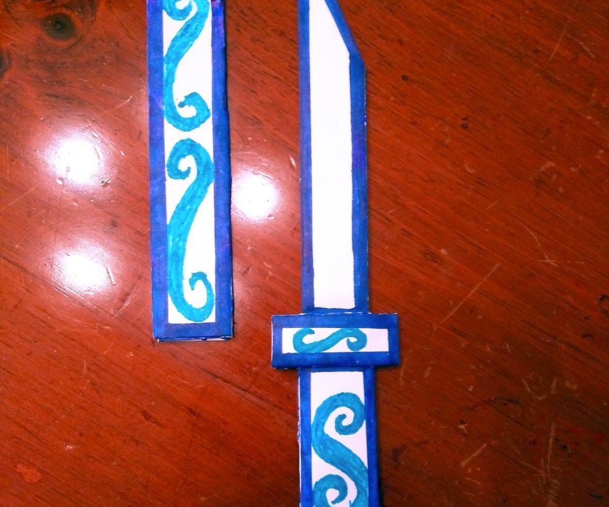 Paper Dagger With a Sheath