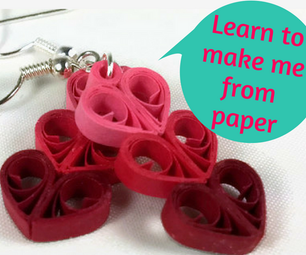 Jewelry Making: Paper Quilled Heart Earrings