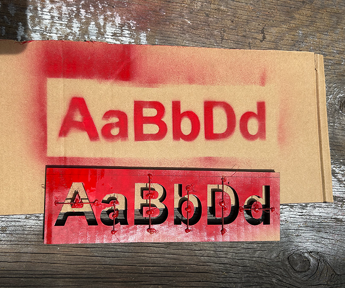 Text Stencil Hack
