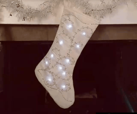 Glowing Christmas Stocking With LilyPad LilyTiny