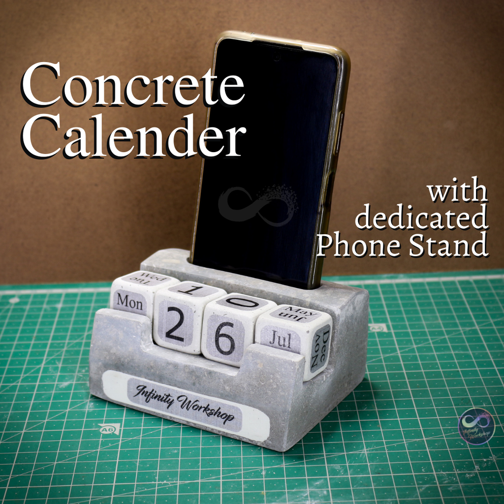Concrete Calendar With Dedicated Phone Stand 8 Steps (with Pictures