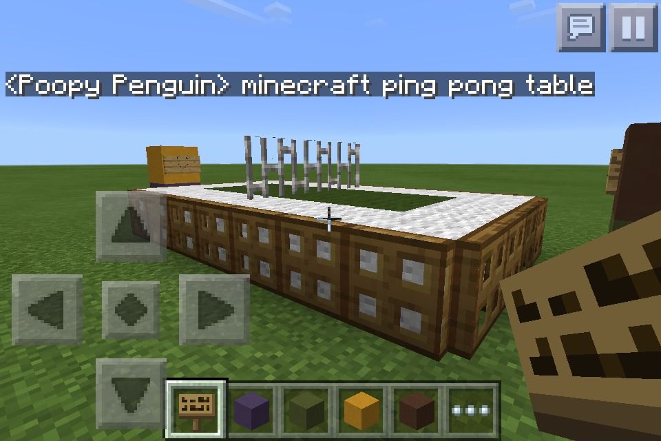 MCPE Ping Pong Table