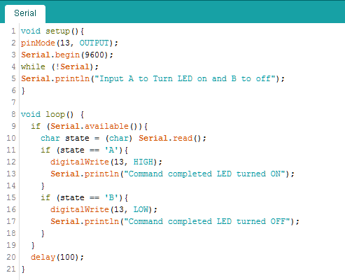Control LED Using Serial Monitor : 4 Steps - Instructables