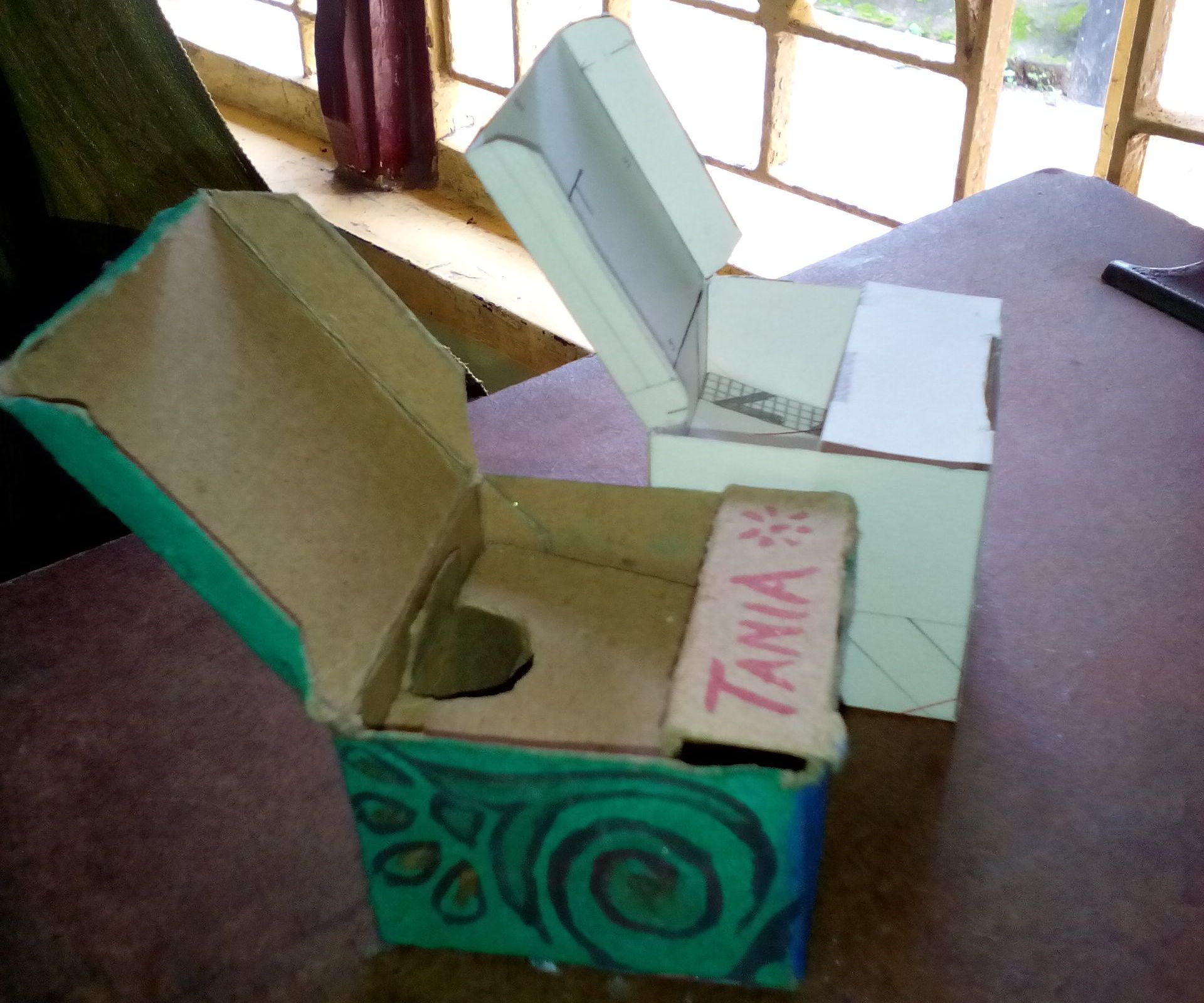 Two Storied Secret Box From a Single Piece of Paper