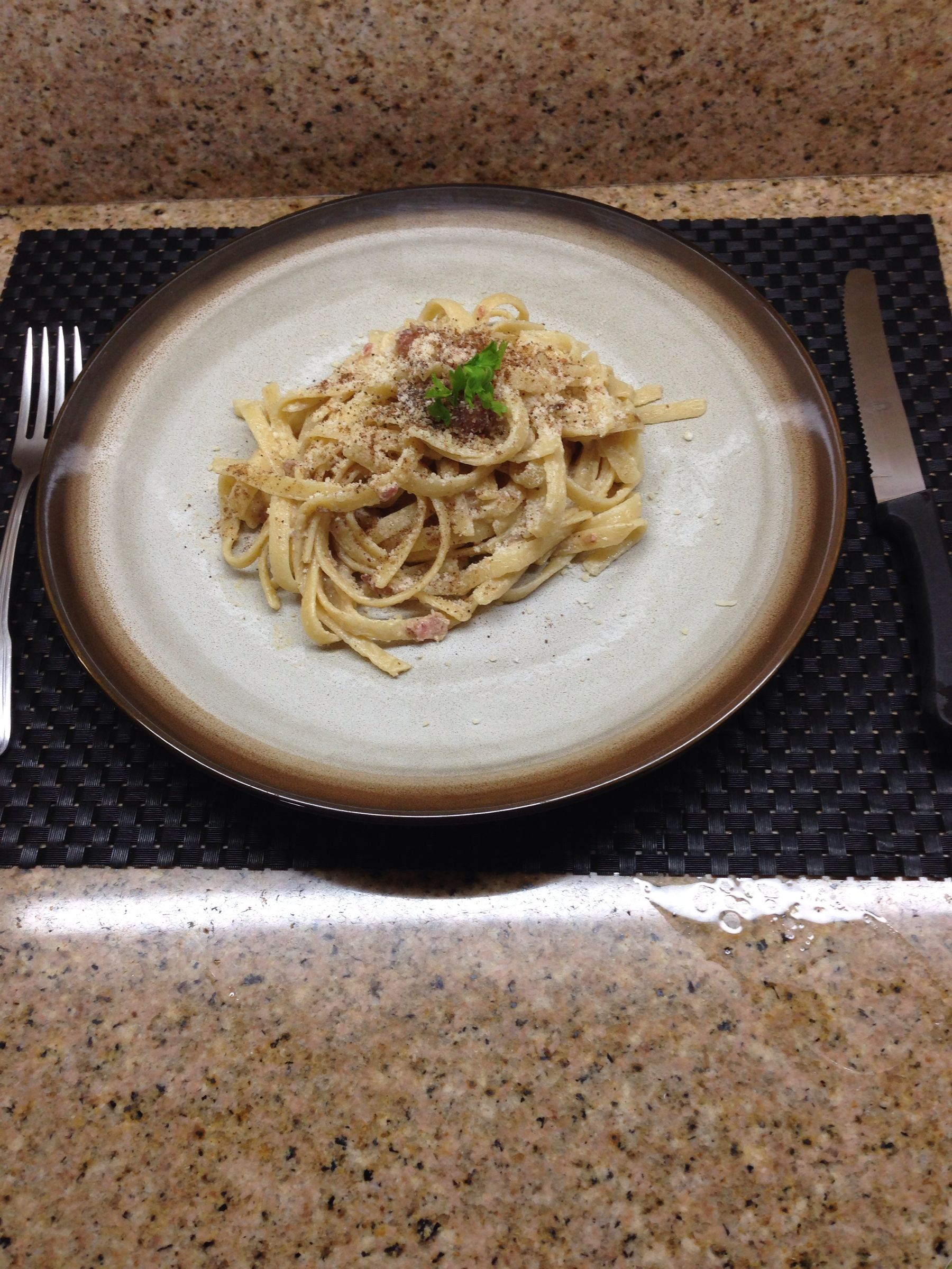 Preparation for Fettuccine Alfredo