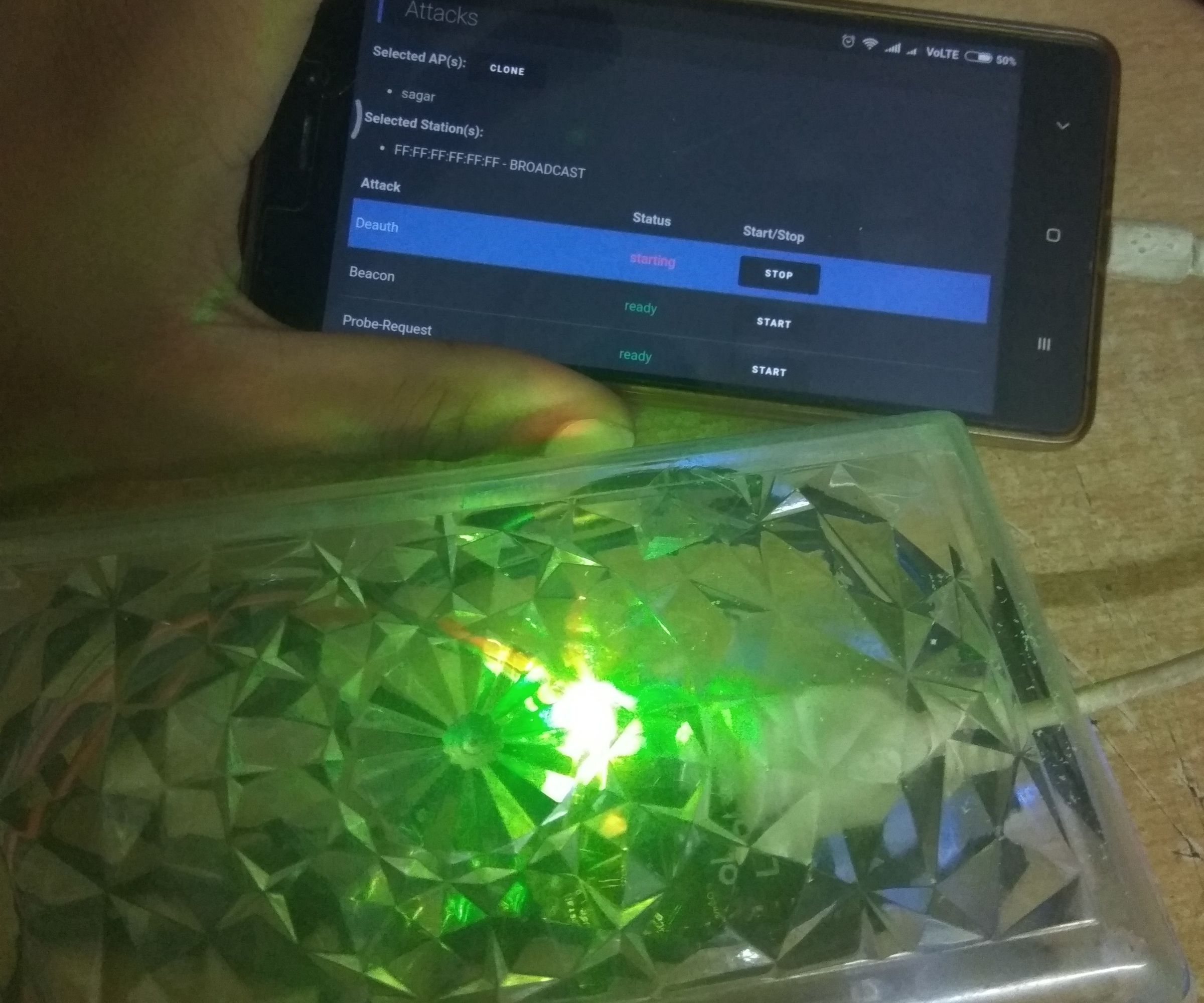 Pocket Sized Portable WiFi Deauther