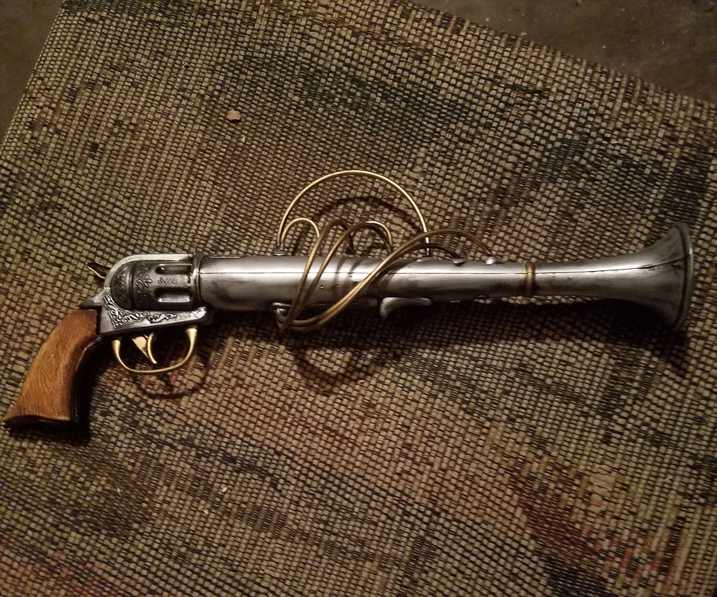 Mr. Pennyworth's Grover-Trophy Flutophone Steampunk Pistol Part 3 (painting the Wood Pistol Grips)