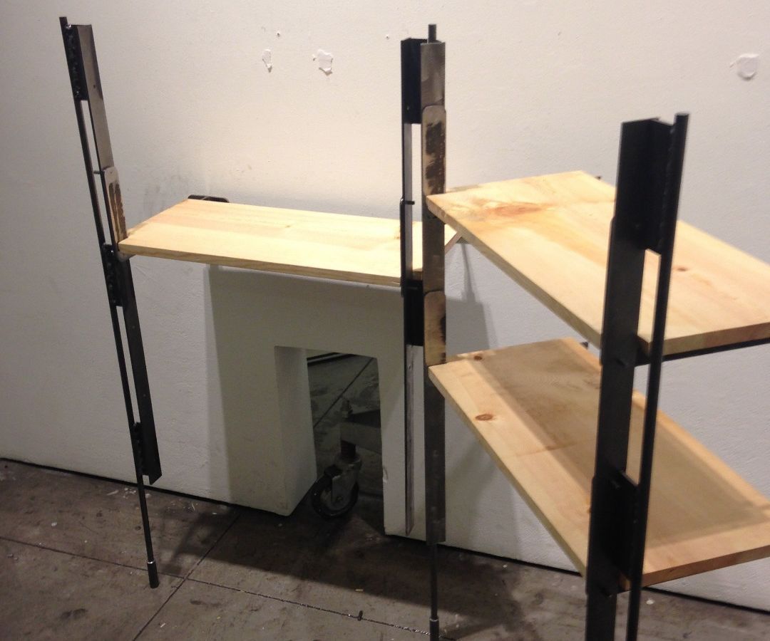 Pivoting Steel Shelving System