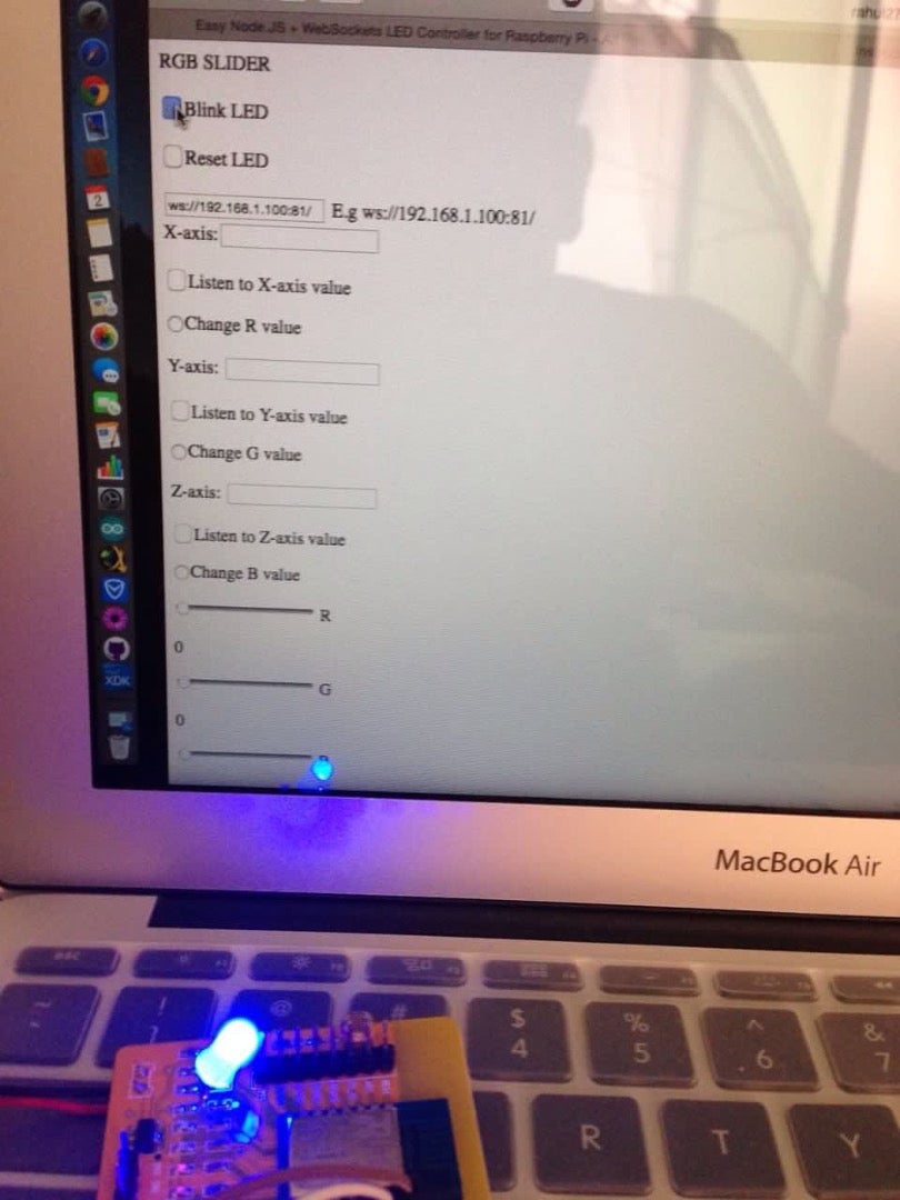 ESP8266+Websocket Server RGB LED Controller