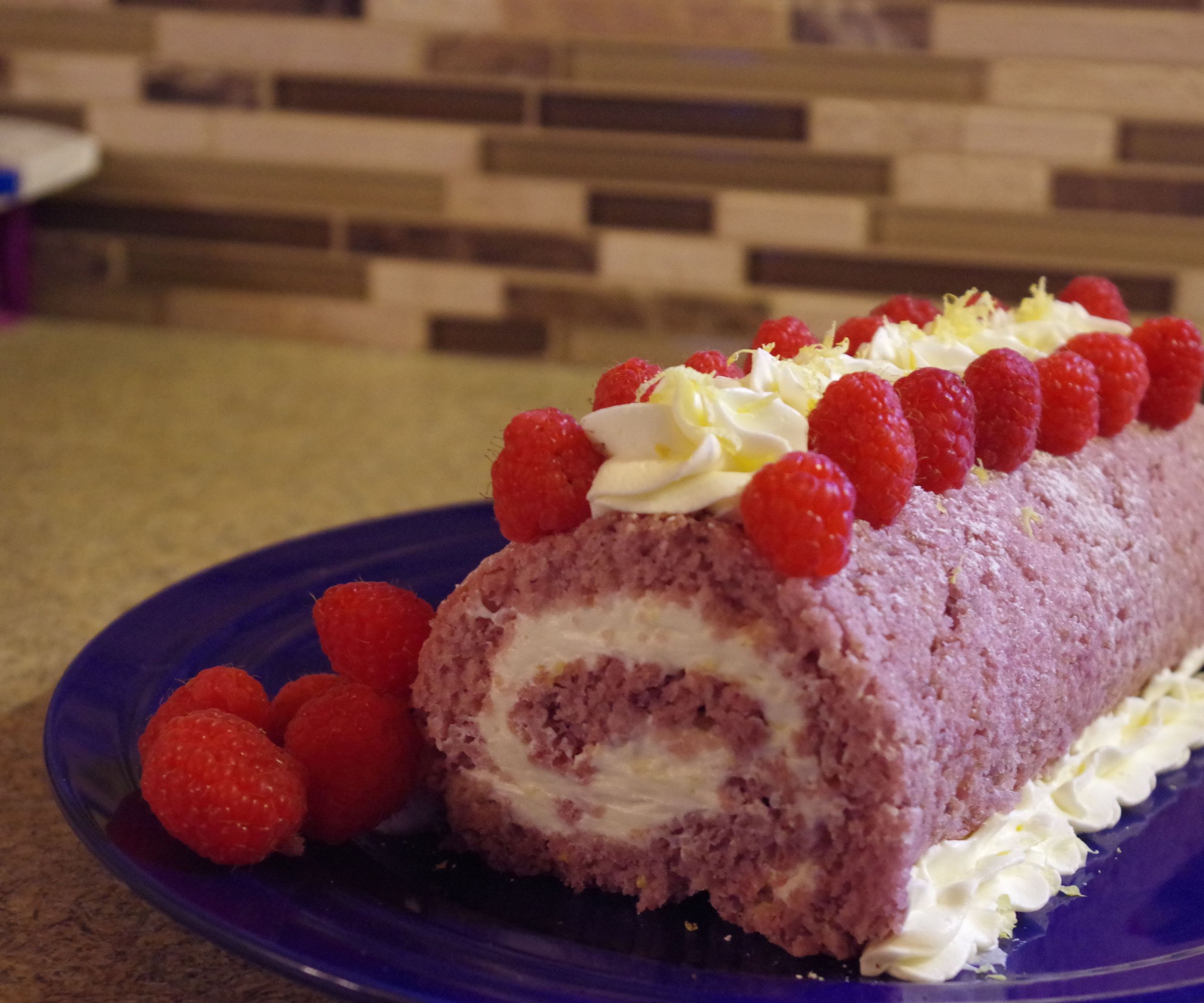Raspberry and Mascarpone Roll Cake (with mascarpone recipe)