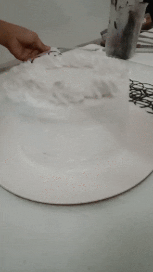 Chocolate Lace Collar-Wrapping and Unwrapping