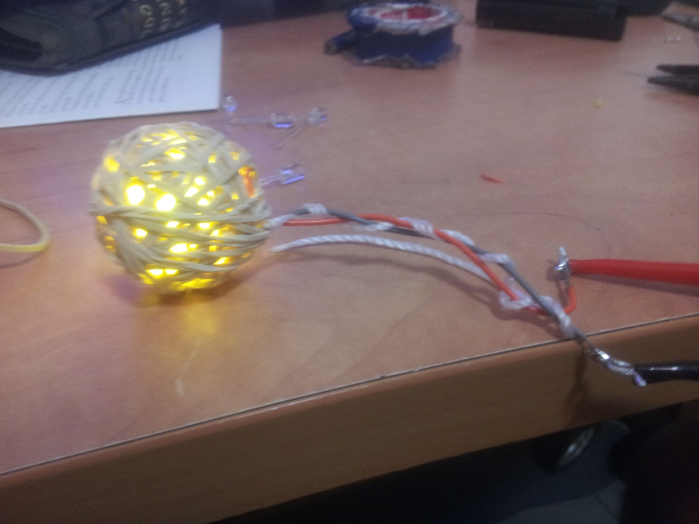 Rubber Band Ball Nightlight 5 Steps Instructables