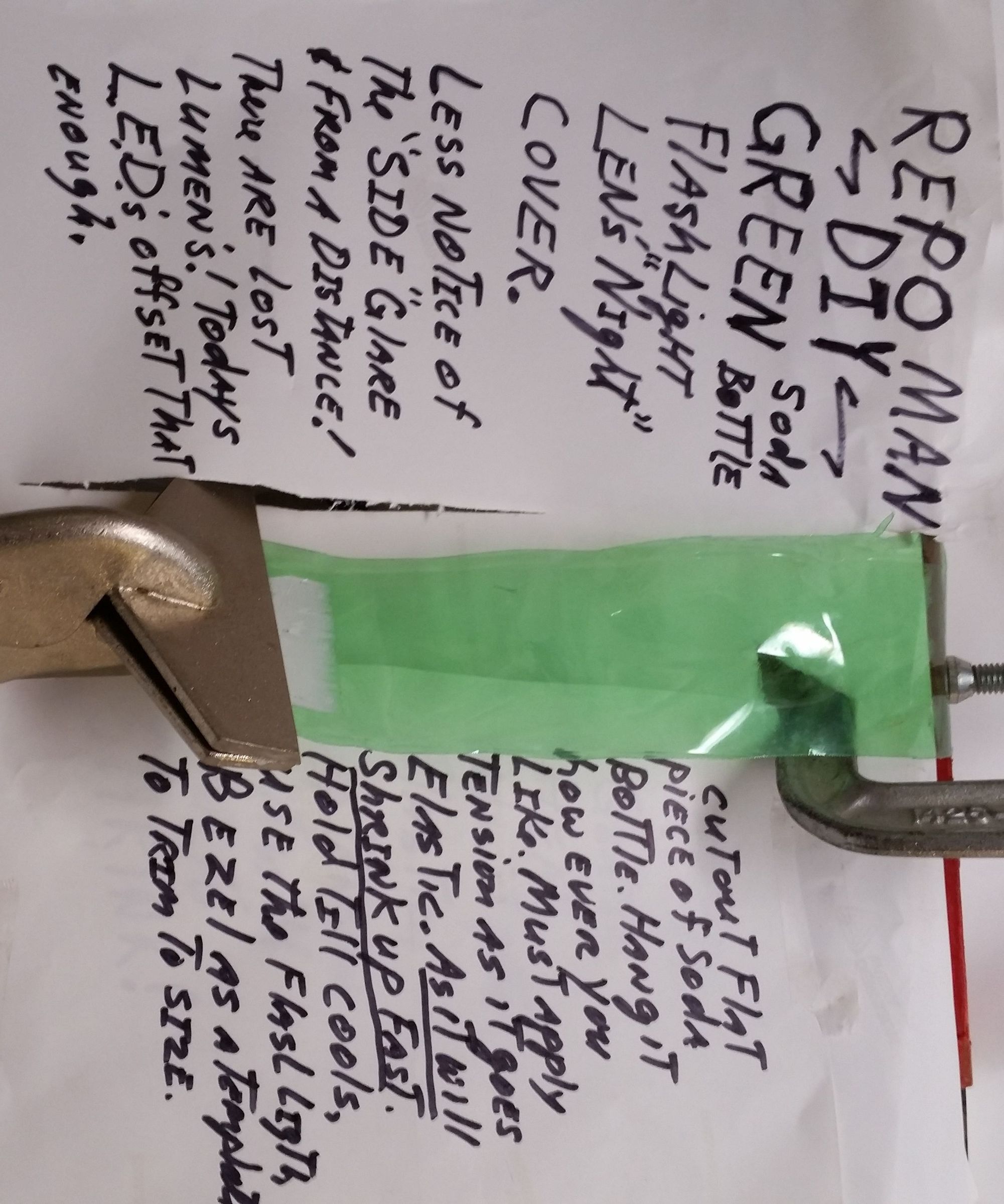 Repo Man DIY Night Green Lens Shade