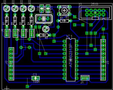Educational Board for Attiny 2313
