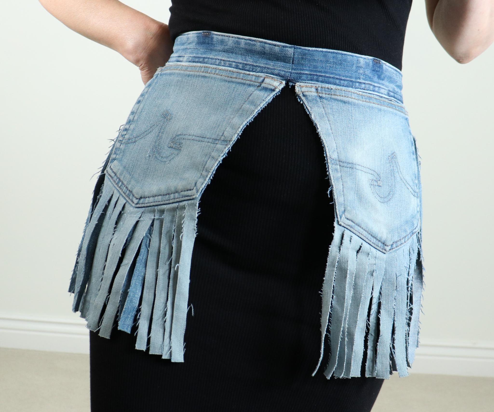 Make Denim Belts With Pockets With Your Old Jeans 7 Steps (with