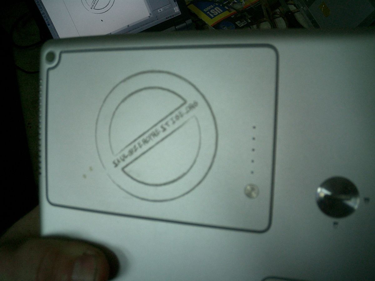 Marking My Powerbook Batteries by Laser.