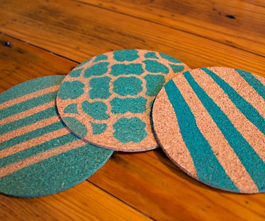Spray Painted Coasters