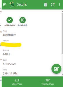 Add Actions "Approved," "Denied," and "Pending."