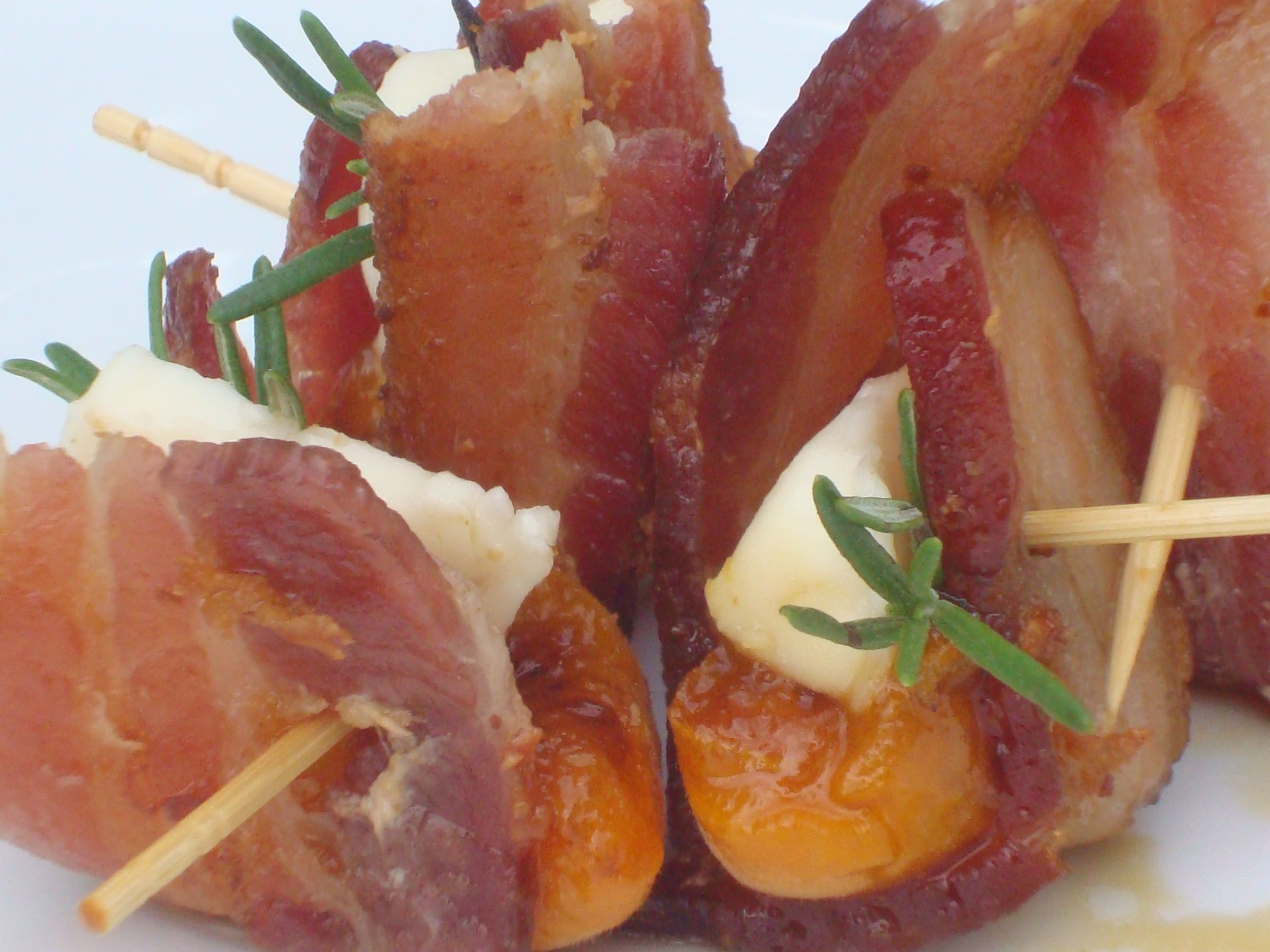 Roasted Bacon Wrapped Apricots