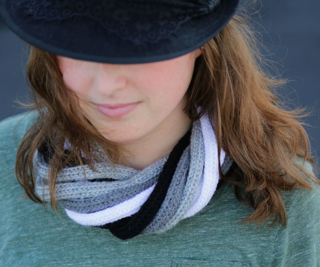 Knit Infinity Tube Scarf - Knit I-Cords