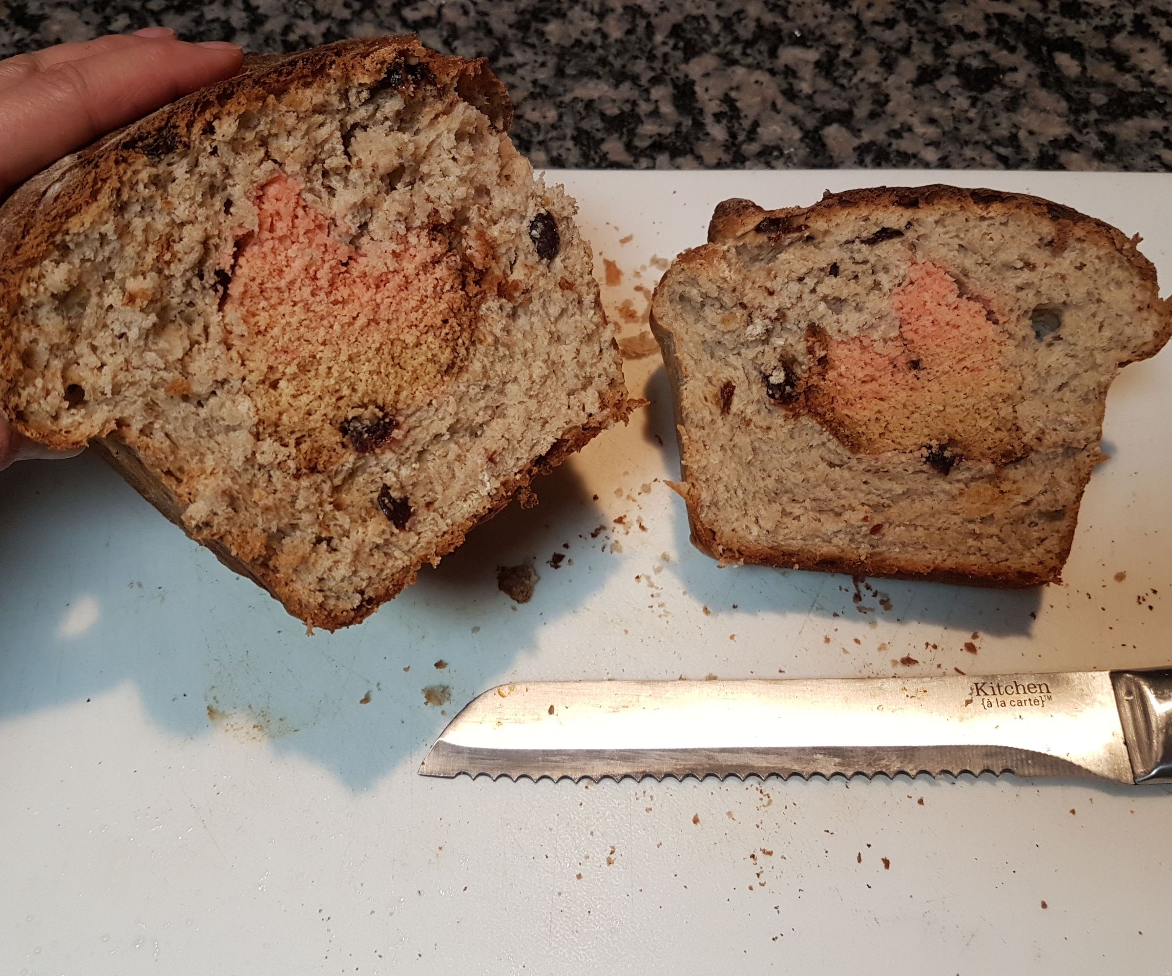 Raisin Bread With Heart Reveal