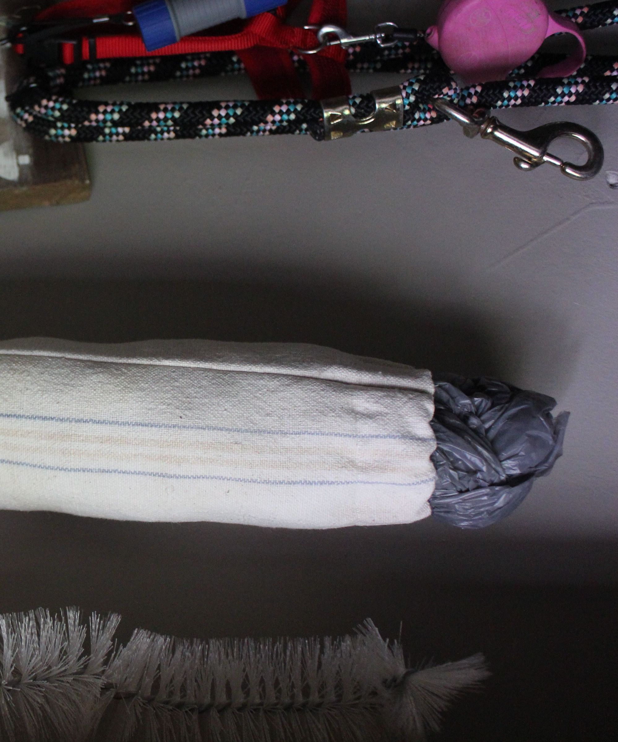 Plastic Bag Holder Made From an Old Feed Bag