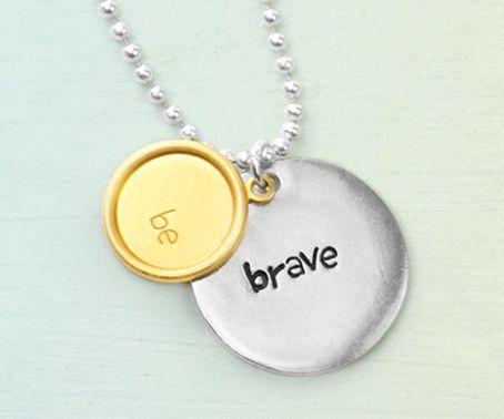 Metal Stamped Layered Pendant