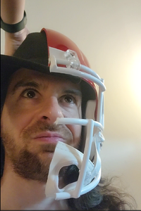 Cut the Fedora and Velcro It to Helmet