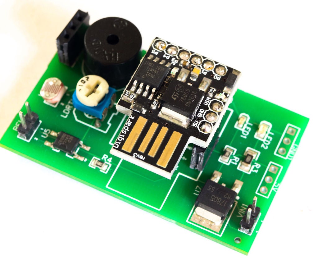 Burglar Alarm Using PIR Sensor and Digispark With PCB Layout 6 Steps