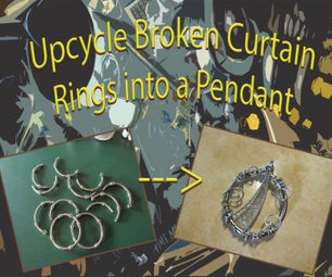 Upcycle Broken Curtain Rings Into a Pendant
